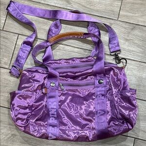 Vintage Y2K Metallic Purple PINK Victoria's Secret Duffle/Carry-on Bag